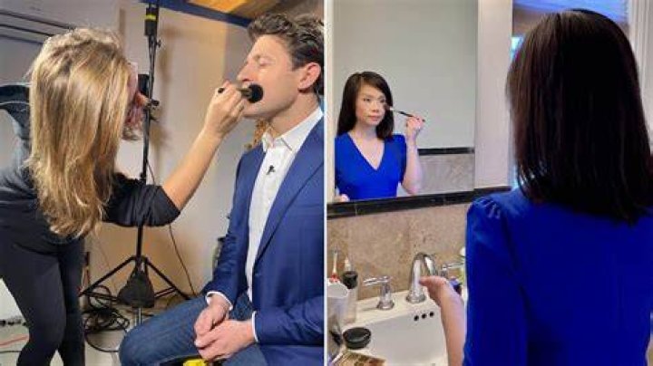 Are newscasters doing their own makeup?