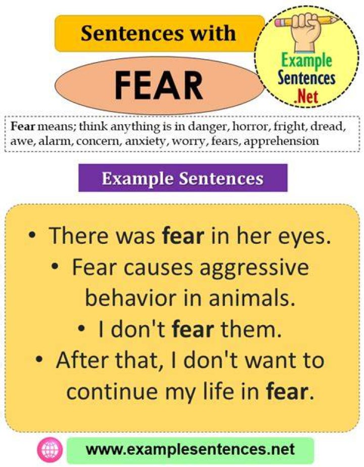At fear in a sentence?