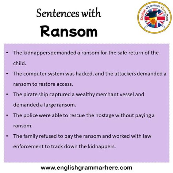 By ransom in a sentence?