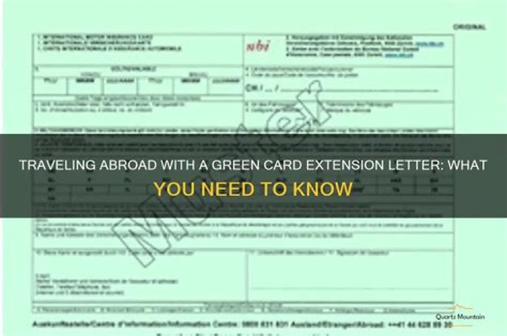 Can i travel with green card extension letter?