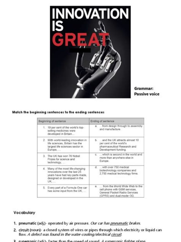 Can innovation be an adjective?