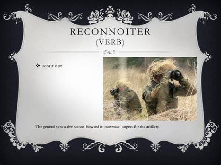 Can reconnoiter be used as a verb?