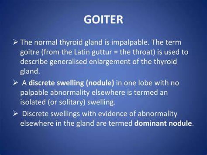Did any of the rats have a palpable goiter?