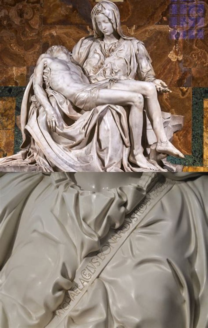 Did michelangelo sign the pieta?