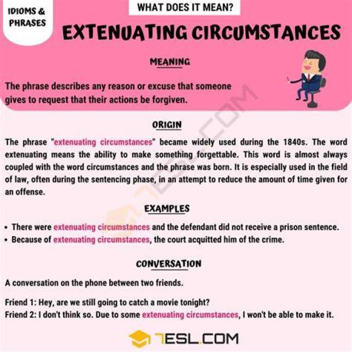 Does the word extenuating mean?