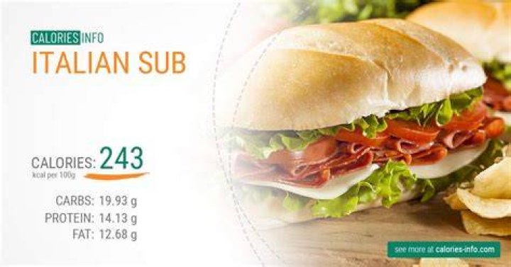How many calories in half italian sub?