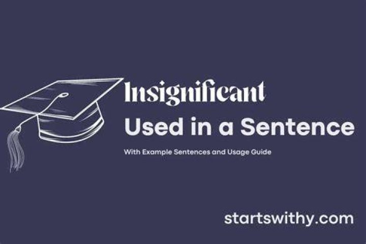 Insignificant in a sentence?