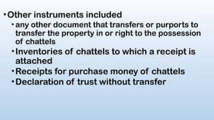 Is money included in chattels?