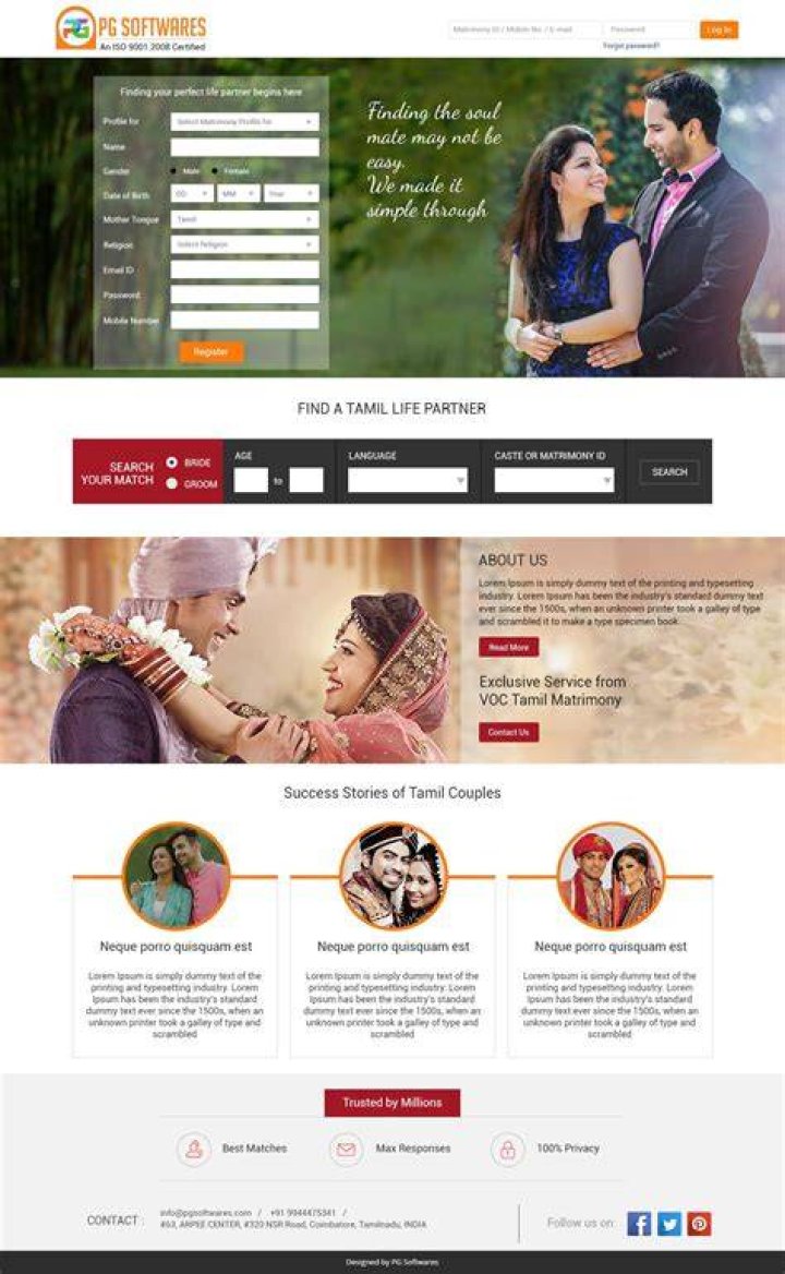 What is matrimonial site?