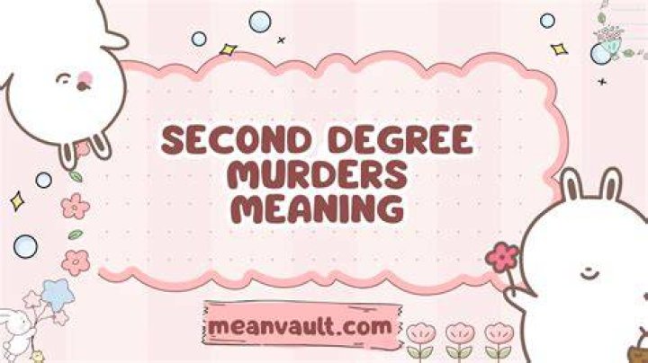 What is second degree murders mean?