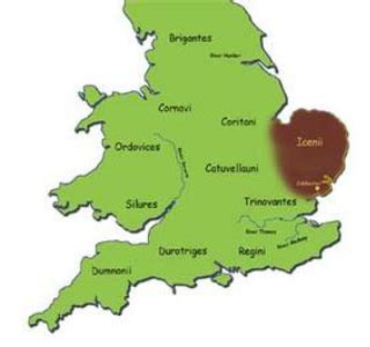 Which part of england were the iceni tribe from?