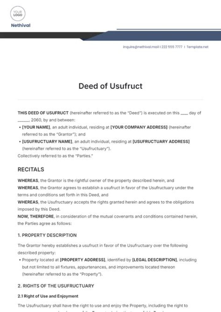 Who is a usufruct in law?