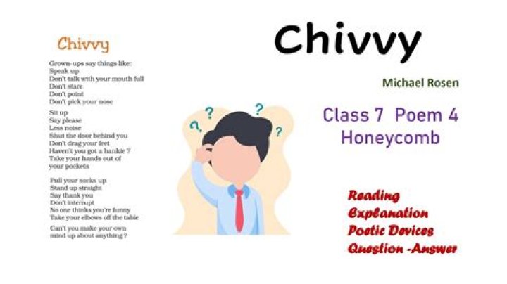 Who is the poet of poem chivvy?