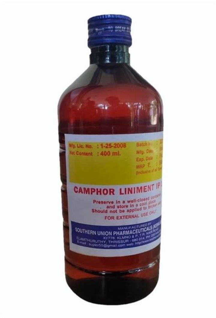 Why is camphor liniment used?